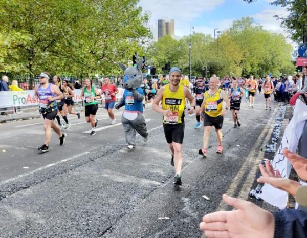 Liam Withnail running the marathon