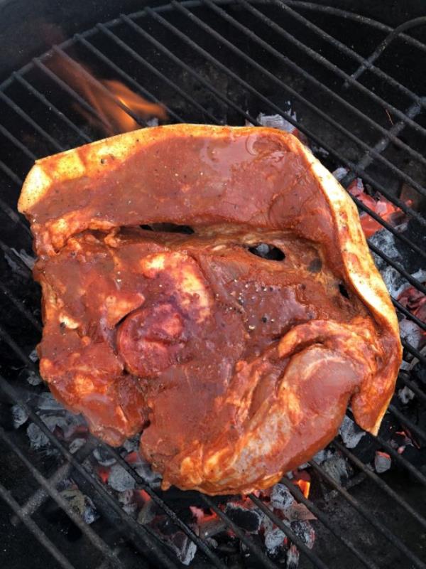 PIC FROM Kennedy News and Media (PICTURED: THE TRUMP-LIKE PORK STEAK STEN FLYGARE SPOTTED) A pensio<em></em>ner was stunned to discover the face of Do<em></em>nALD TRUMP staring back at him from a steak sizzling on a barbeque. Sten Flygare, from Lidkping, Sweden, did a double take when he took the meaty morsel out of the fridge, slapped it on the grill and spotted the former US President's likeness staring back at him. A striking image of the presidential-like pork steak shows a clearly-defined head, eyes, pouting lips and even his trademark bouffant. DISCLAIMER: While Kennedy News and Media uses its best endeavours to establish the copyright and authenticity of all pictures supplied, it accepts no liability for any damage, loss or legal action caused by the use of images supplied and the publication of images is solely at your discretion. SEE KENNEDY NEWS COPY - 0161 697 4266