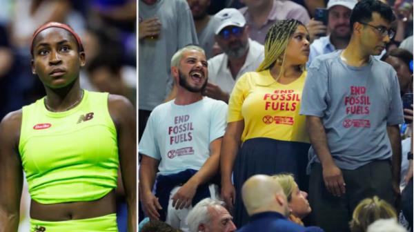 Coco Gauff's US Open semi-final was delayed by 50 minutes due enviro<em></em>nmental protestors