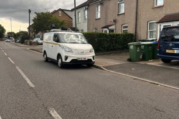 Another ULEZ camera van that has graffiti on it in London