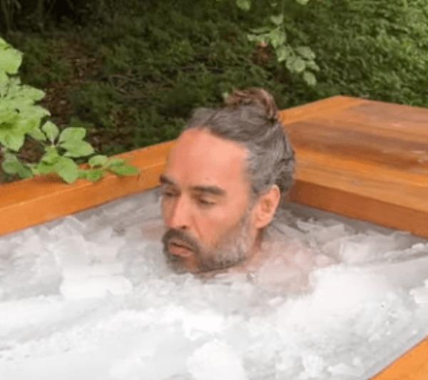 Russell Brand ice bath 