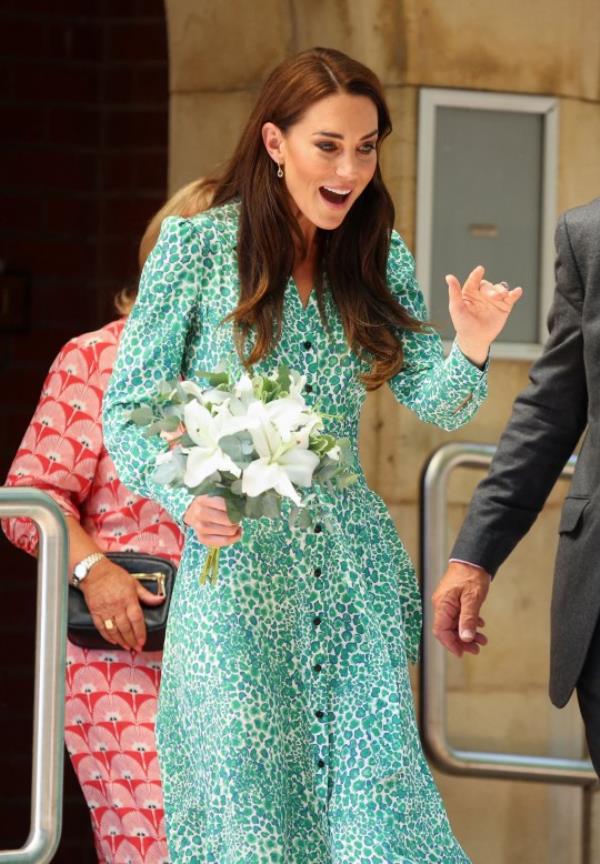 Britain's Catherine, Princess of Wales reacts as she leaves Riversley Park Children's Centre in Nuneaton, Britain, June 15, 2023. REUTERS/Phil Noble/Pool