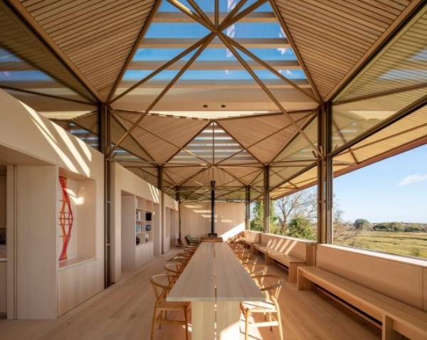 The dining room is the central hub of the minimalist home