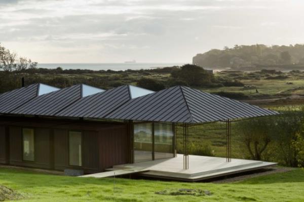 The roof directs the rain off in certain angles