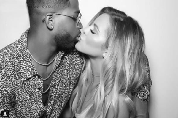 khloe kardashian and tristan thompson kissing