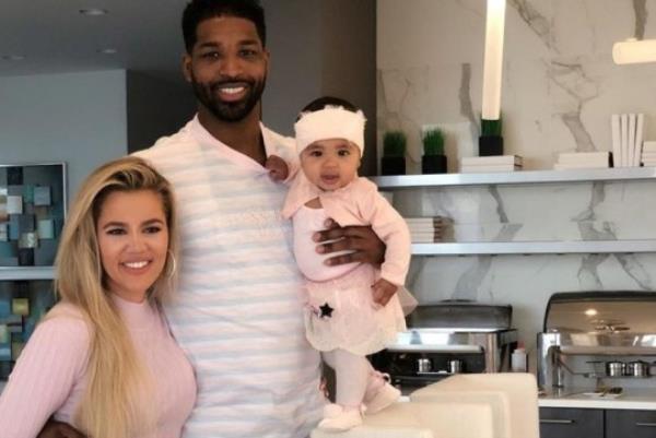 Tristan Thompson, Khloe Kardashian and True Thompson