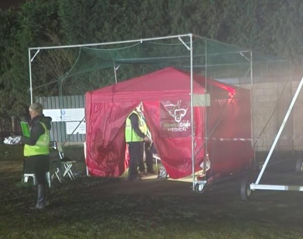 Fireworks veered off course shot and into the crowds at Stone Swynnerton Park Cricket Club (Picture: SWNS)