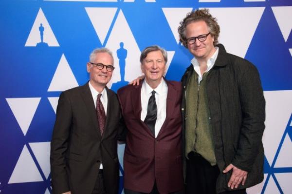 Oscar nominees Caleb Deschanel and Florian Henckel Von Do<em></em>nnersmarck with Academy President John Bailey in 2019.