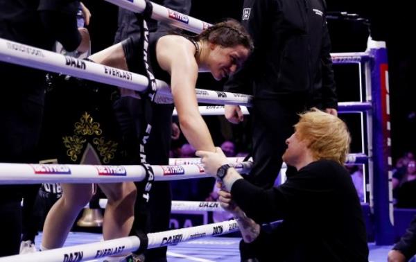 Katie Taylor and Ed Sheeran