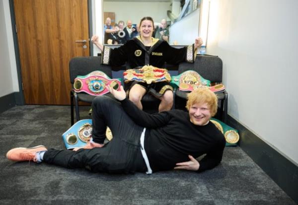 Katie Taylor and Ed Sheeran 