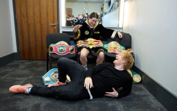 Katie Taylor and Ed Sheeran