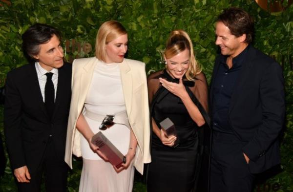 Mandatory Credit: Photo by Andrew H. Walker/Shutterstock (14229104dv) Noah Baumbach, Greta Gerwig, Margot Robbie and Tom Ackerley 33rd Annual Gotham Awards Presented by The Gotham Film & Media Institute - Press Room, New York, USA - 27 Nov 2023