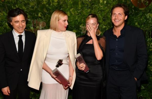 Mandatory Credit: Photo by Andrew H. Walker/Shutterstock (14229104dx) Noah Baumbach, Greta Gerwig, Margot Robbie and Tom Ackerley 33rd Annual Gotham Awards Presented by The Gotham Film & Media Institute - Press Room, New York, USA - 27 Nov 2023