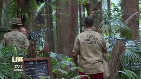 Eagle-eyed I'm A Celebrity viewers spot blunder live on-air as producer accidentally appears on screen after Nigel Farage is eliminated